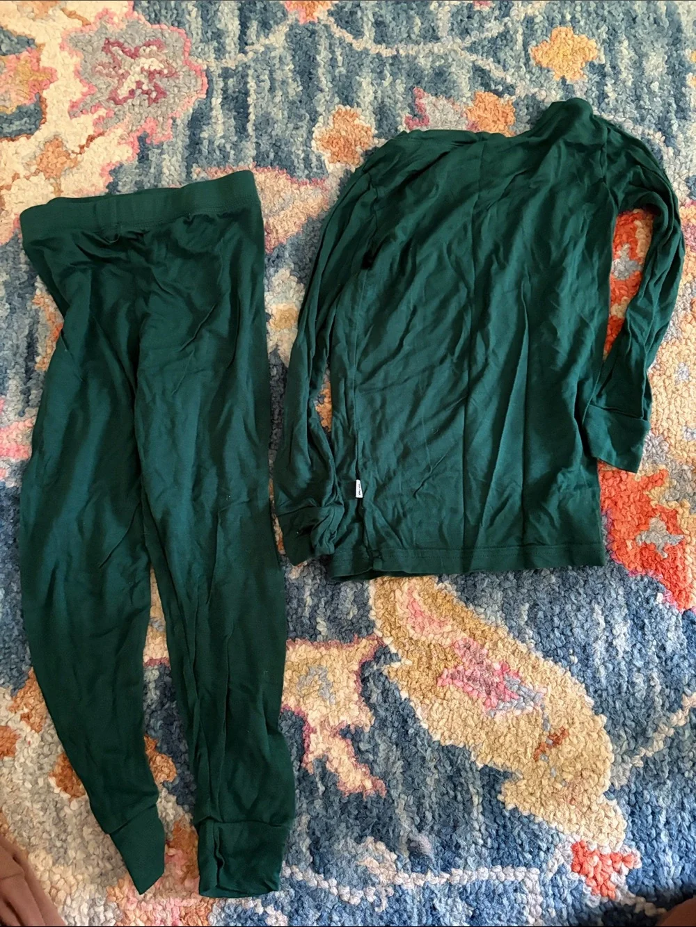 Little Sleepies Deep Green Long Sleeve Pajama Set